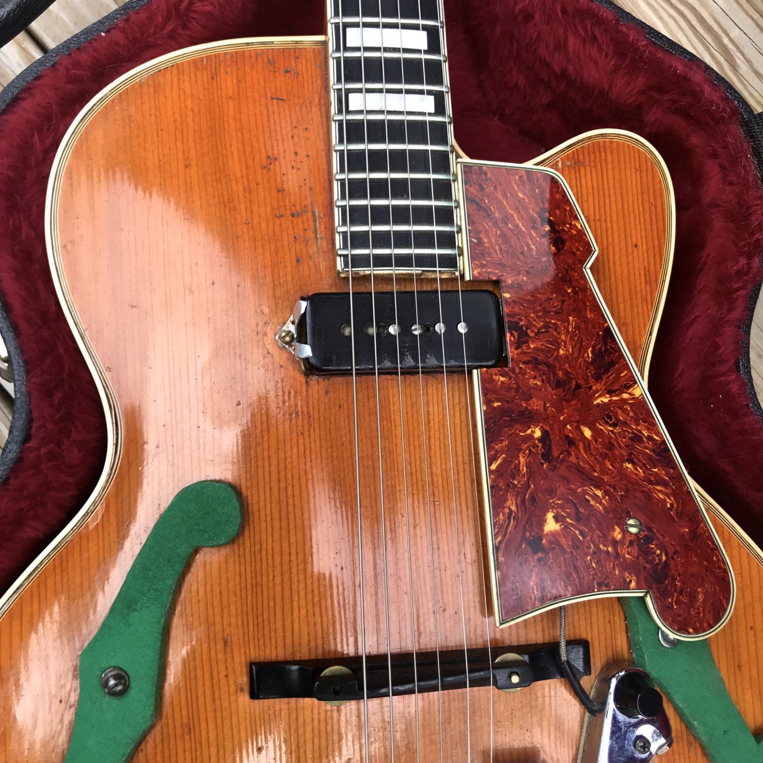 John Dangelico Rare All Original Excel Cutaway Blonde Carved