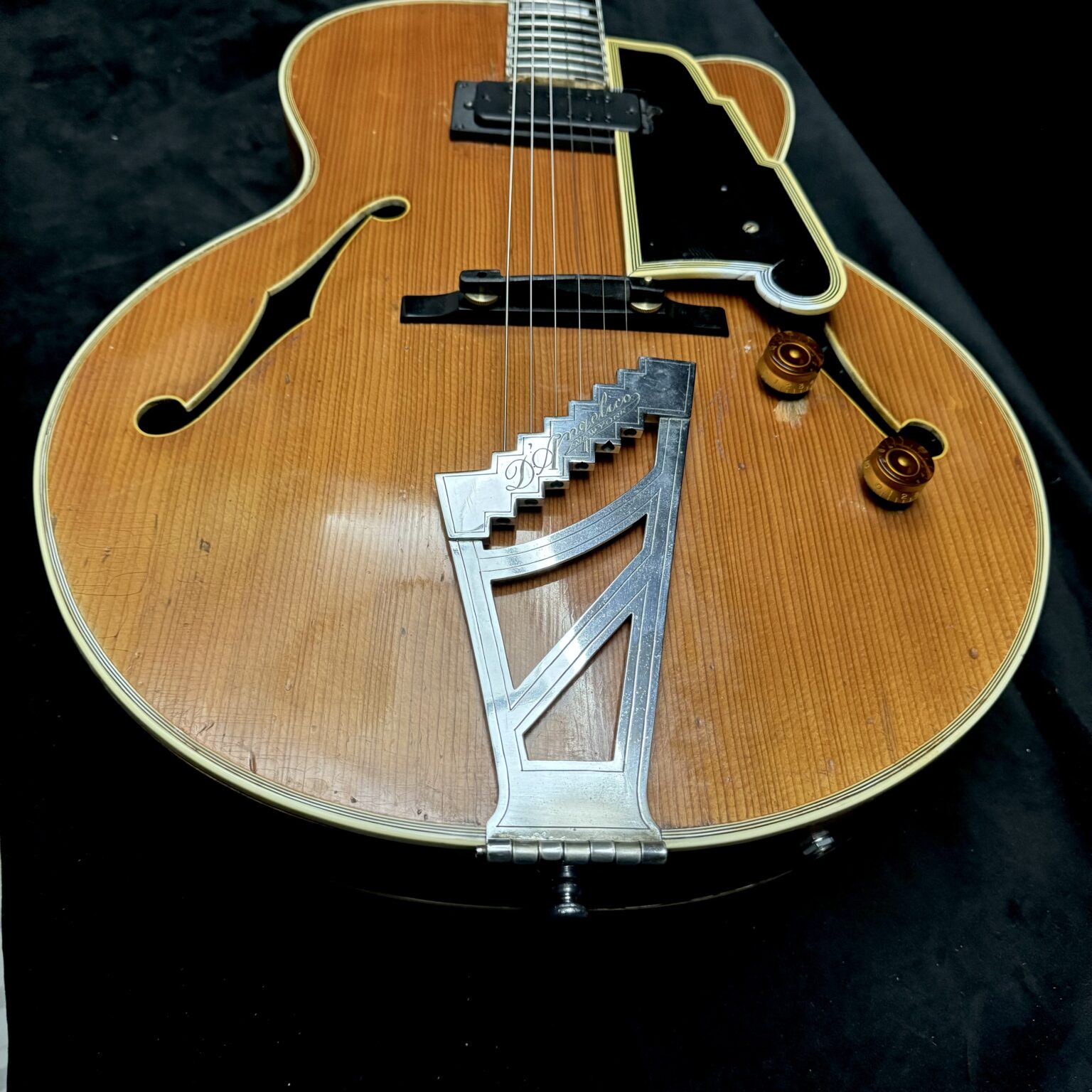 John Dangelico Rare All Original Excel Cutaway Blonde Carved